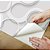 Papel de parede Autoadesivo Sala Gesso Cinza Ondas Circulos - Imagem 4