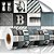 Papel de parede Autoadesivo Quarto Old Barber Azul e Cinza - Imagem 4