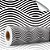 Papel de parede Autoadesivo Sala Ondas Preto e Branco - Imagem 4