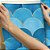 Papel de Parede Adesivo Vinil Quarto Ondas Escamas Azul - Imagem 4