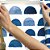 Papel de parede Autoadesivo Varanda Gourmet Semi Círculos em Aquarela Azul - Imagem 4