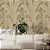 Papel de Parede Adesivo Vinílico Folhas Efeito Textura Linho Bege Marrom - Imagem 1