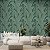 Papel de Parede Adesivo Vinílico Folhas Efeito Textura Linho Verde - Imagem 3