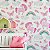 Papel de parede Autoadesivo Quarto Menina Unicórnio Rosa - Imagem 2