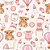 Papel de parede Autoadesivo Quarto Menina Bebe Ursinhos Rosa - Imagem 4