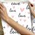 Papel de parede Autoadesivo Quarto Menina Love Com Corações Rosa Fundo Branco - Imagem 2