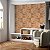 Papel de parede Autoadesivo Sala Pedra Rustica Mosaico 3d Marrom Claro - Imagem 5