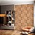 Papel de parede Autoadesivo Sala Pedra Rustica Mosaico 3d Marrom Claro - Imagem 1