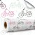Papel de parede Autoadesivo Quarto Bicicletas Vintage Coloridas Com Fundo Branco - Imagem 6