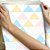 Papel de parede Autoadesivo Quarto Bebê Mosaico Triângulos Amarelo Azul Rosa - Imagem 4