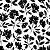 Papel de Parede Adesivo Vinil Flores preto e branca Sala Quarto Cozinha - Imagem 4