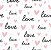 Papel de Parede Adesivo Vinil Love Corações Meninas Quarto - Imagem 1