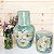 Moringa Francesa Jarra Água com Copo de Porcelana 1,250 ml AZALEIAS BRANCA/TIFFANY - Imagem 4
