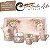 Jogo Cantinho do Café 4 Mini Canecas 50 ml Bule Reto 360 ml Açucareiro Porta Sache e Bandeja de Porcelana Pintada à Mão - Imagem 8