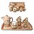 Jogo Cantinho do Café 4 Mini Canecas 50 ml Bule Reto 360 ml Açucareiro Porta Sache e Bandeja de Porcelana Pintada à Mão - Imagem 2