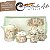 Jogo Cantinho do Café 4 Mini Canecas 50 ml Bule Reto 360 ml Açucareiro Porta Sache e Bandeja de Porcelana Pintada à Mão - Imagem 8