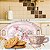 Xícara de Café Lady 80 ml com Bandeja de Lanche Porcelana Oval Pintada à Mão ROSAS BRANCA ROSA - ROSA - Imagem 4