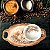 Xícara de Café Lady 80 ml com Bandeja de Lanche Porcelana Oval Pintada à Mão ROSAS BRANCA - CHOCOLATE - Imagem 5
