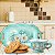 Xícara de Café Lady 80 ml com Bandeja de Lanche Porcelana Aladim Pintada à Mão ROSAS  BRANCA - TIFFANY - Imagem 4