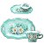 Xícara de Café Lady 80 ml com Bandeja de Lanche Porcelana Aladim Pintada à Mão ROSAS  BRANCA - TIFFANY - Imagem 1