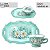 Xícara de Café Lady 80 ml com Bandeja de Lanche Porcelana Aladim Pintada à Mão ROSAS  BRANCA - TIFFANY - Imagem 3