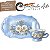 Xícara de Café Lady 80 ml com Bandeja de Lanche Porcelana Aladim Pintada à Mão MARGARIDAS BRANCA - AZUL - Imagem 6