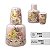 Kit Moringa Jarra de Água com Copo de Porcelana 500 ml Prato de Apoio e Porta Remédio Pintado à Mão ROSAS BR AM RO/ROSA - Imagem 3
