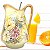 Jarra para Suco Leiteira Suqueira Jarro para Água de Porcelana 2,5 Litros com Colher Bailarina Pintado à Mão AZALEIAS - Imagem 4