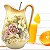 Jarra para Suco Leiteira Suqueira Jarro para Água de Porcelana 2,5 Litros com Colher Bailarina Pintado à Mão AZALEIAS - Imagem 4