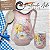 Jarra para Suco Sangria Chá Leiteira 2,5 Litros com 6 Copos de Porcelana 230 ml Pintado à Mão MIX 3 ROSAS - Imagem 7