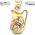 Jarra para Suco Sangria Chá Leiteira 2,5 Litros com 6 Copos de Porcelana 230 ml Pintado à Mão AAZALEIA SILVESTRE ROS AM - Imagem 3