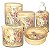 Kit Higiene de Banheiro 5 Peças de Porcelana Pintado à Mão ROSAS BRANCA ROSA/CARAMELO - Imagem 1