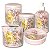 Kit Higiene de Banheiro 5 Peças de Porcelana Pintado à Mão ROSAS AMARELA ROSA/ROSA - Imagem 1