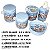 Kit Higiene de Banheiro 5 Peças de Porcelana Pintado à Mão AZALEIA SILVESTRE ROSA/AZUL - Imagem 3