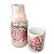 Moringa Jarra de Água Fresca 750 ml com Copo de Porcelana Pintada à Mão CACHOS DE UVA ROSE/ROSA - Imagem 2