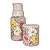 Moringa Jarra de Água Fresca 750 ml com Copo de Porcelana Pintada à Mão ROSAS BRANCA ROSA AMARELA/ROSA - Imagem 2