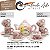 Jogo de 6 Xícaras de Café Reta 50 ml com Bule Chaleira Porcelana Pintado à Mão ROSAS BRANCA AMARELA ROSA/ROSA - Imagem 6
