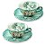 2 Xícaras de Chá Lady com Pires de Porcelana Extra Fina AZALEIA BRANCA/TIFFANY - Imagem 1