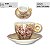 Jogo de 6 Xícaras de Café Cônica Coquinho 70 ml e Açucareiro de Porcelana Pintado à Mão AZALEIA SILVESTRE ROSA/ROSA - Imagem 3