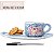 Xícara de Chá Café com Leite 190 ml com Bandeja de Lanche - AZALEIA SILVESTRE ROSA/AZUL - Imagem 2