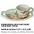 Xícara de Chá Café com Leite 190 ml com Bandeja de Lanche - ROSAS BRANCA/VERDE-CARAMELO - Imagem 6