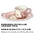 Xícara de Chá Café com Leite 190 ml com Bandeja de Lanche - ROSAS BRANCA ROSA/ROSA - Imagem 6