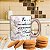 Caneca Reta Chocolate Chá Café de Porcelana 300 ml Pintada à Mão Salmos Eu e a Minha Casa AZALEIAS BRANCAS - Imagem 5