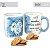 Caneca Reta Chocolate Chá Café de Porcelana 300 ml Pintada à Mão Salmos A Mulher Sábia MARGARIDAS BRANCAS - Imagem 3