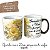 Caneca Reta Chocolate Chá Café de Porcelana 300 ml Pintada à Mão Salmos Guarda-me ò Deus ROSAS AMARELAS - Imagem 1