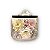 Saleiro de Parede Reto Porcelana Tampa Madeira 700 grs Sal - ROSAS BRANCA AMARELA ROSA/CARAMELO - Imagem 1