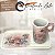 Caneca de Café 100 ml Xícara com Bandeja de Lanche Porcelana Retangular Pintada à Mão ROSA ROSA - ROSA - Imagem 6