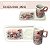 Caneca de Café 100 ml Xícara com Bandeja de Lanche Porcelana Retangular Pintada à Mão ROSA ROSA - ROSA - Imagem 2