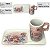 Caneca de Café 100 ml Xícara com Bandeja de Lanche Porcelana Retangular Pintada à Mão ROSA ROSA - ROSA - Imagem 3
