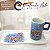 Caneca de Café 100 ml Xícara com Bandeja de Lanche Porcelana Retangular Pintada à Mão ROSA ROSA - AZUL - Imagem 6